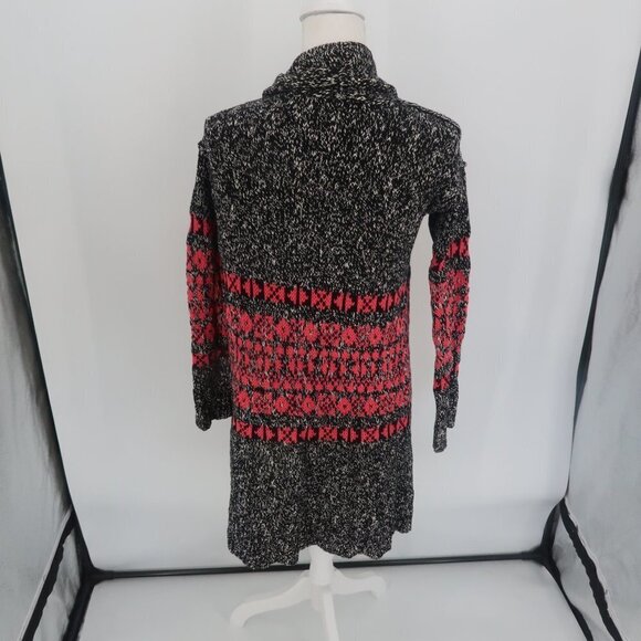 Express Black White Pink Marled Long Duster Style Sweater Size Small - Picture 5 of 8